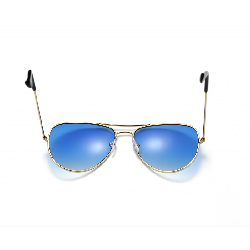 Flight Style Sunglasses Blue Lenses UV400 Protection Designer Unisex Shades
